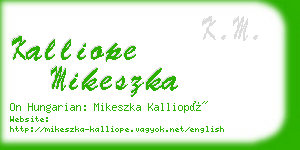kalliope mikeszka business card